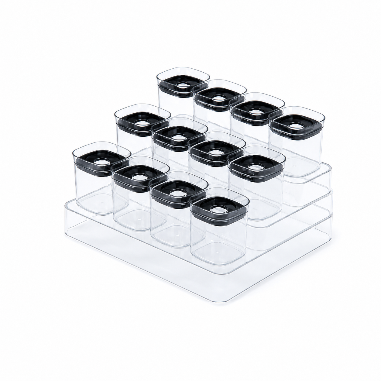 Set Organizador de Especias Premium con 12 Frascos Herméticos