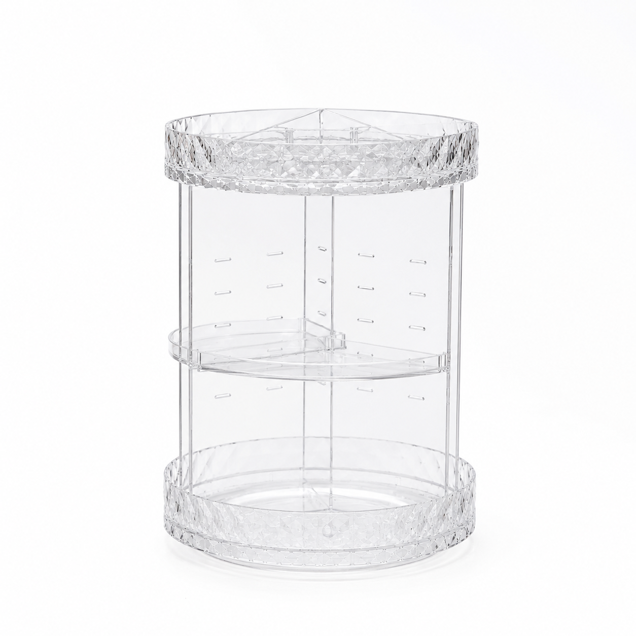 Organizador de Maquillaje Acrílico Giratorio de 3 Niveles