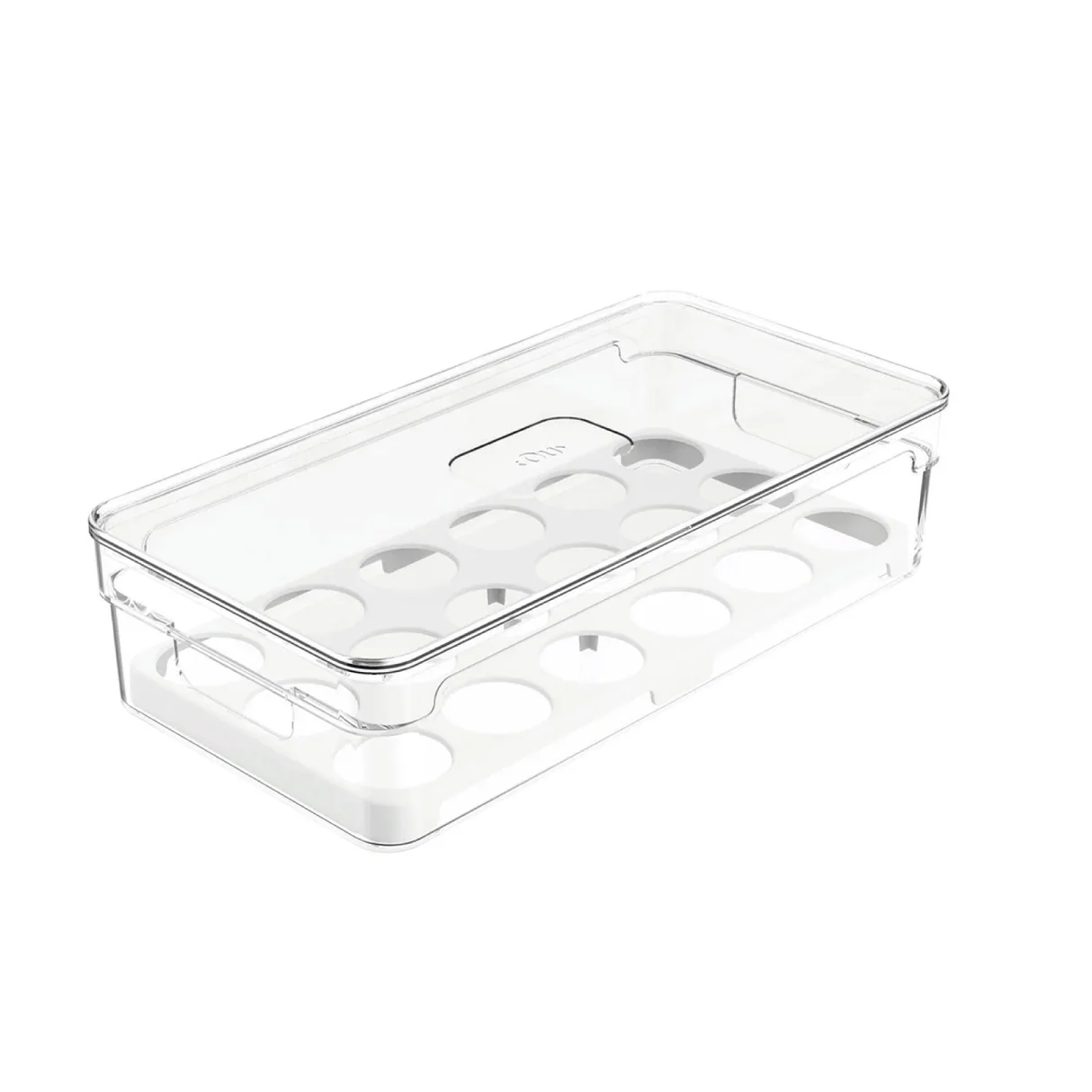 Organizador de Huevos para Refrigerador con Tapa Transparente – Capacidad para 18 Unidades